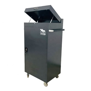 Baule Portasella Grigio <span class=keywords><strong>per</strong></span> Attrezzatura da Equitazione TYXD Produttore Diretto con Ruote Armadietto da Grooming - Product Image 4