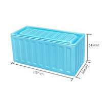 Boîte en fer blanc mini, style industriel rétro, pour décoration de bureau et rangement, organisateur créatif en forme de navire de transport
