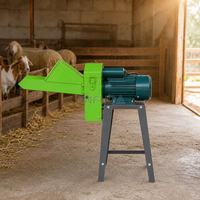 Petite machine à broyer la paille de blé, les tiges d'arachides et de légumineuses pour l'alimentation des moutons et des chèvres