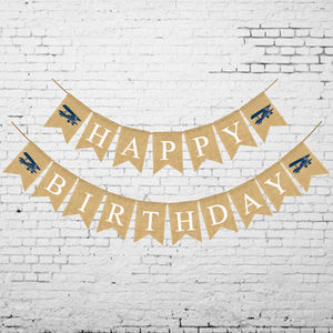 الجملة موضوع الطيار عيد ميلاد سعيد الخيش بانج راية الرايات حفلة عيد ميلاد لوازم الديكور - Product Image 2