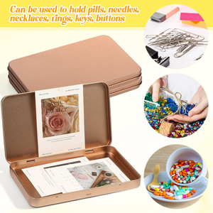 Custom Logo <b>Small</b> Rectangular Metal Tin Box With Hinged Lid for Candy Mint Packaging - Product Image 4
