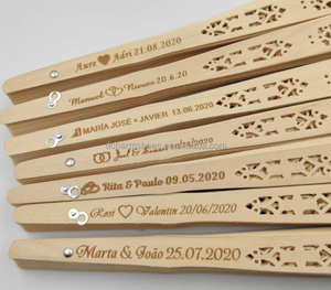 Geschnitzter faltbarer Hand fächer Angepasster 8-Zoll-Geschenk-Seidennudel-Handfächer - Product Image 6