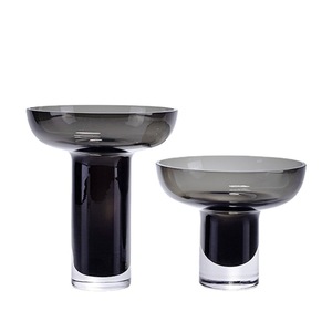 Vintage glass <b>vase</b> amber soot straight bottle model room living room flowers plant hydroponic <b>vase</b> <b>decoration</b> - Product Image 5