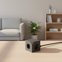 Nouvelle multiprise compacte 2026 Cube 3 prises avec fonction magnétique, charge rapide PD 20W, norme allemande KC/GS