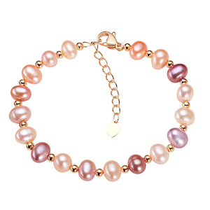 Le fabricant fournit directement des bijoux en perles véritables de Wenchi Zhuji, bracelets délicats et simples en perles d'eau douce colorées pour filles, modèle - Product Image 5