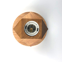 Support de lampe en bois E27/E26 avec douille de lampe certifiée KC de style à vis