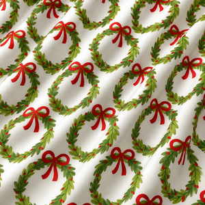 Tela de Poliéster y Algodón con Estampado Floral Navideño Personalizado, Textil Festivo Transpirable, Tejido para Ropa Deportiva, Fabricante OEM ODM - Product Image 1