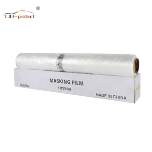 8-10mic HDPE /PE film plastique automobile film de masquage de surpulvérisation pour couverture de voiture <span class=keywords><strong>peinture</strong></span> d'atelier de <span class=keywords><strong>carrosserie</strong></span> - Product Image 2