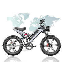 Vélo tout-terrain électrique pour adultes 48V500W Vélo tout-terrain à pneus larges 20 pouces Vélo électrique urbain 1000W