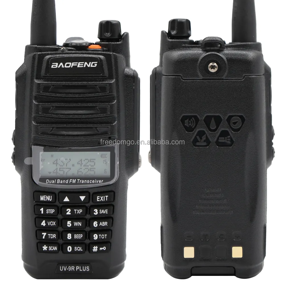 Baofeng Uv-9r Plus Baofeng 128 étanche Ip67 Portable sans fil Interphone talkie-walkie noir batterie au Lithium Radio extérieure