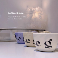 Tasse à café en porcelaine anglaise artisanale Happy Creative 360ml 17oz, résistante aux hautes températures, compatible micro-ondes et lave-vaisselle, cadeau idéal pour les fêtes