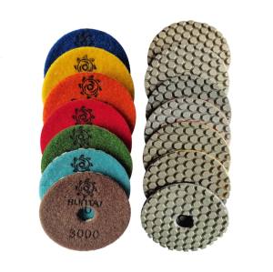 לרוץ טאי מפעל טאי מכירות ישיר 3 אינץ 'ליטוש יבש כרית 7 שלב שחיקה עבור אבן גרניט גרניט אבן - Product Image 1