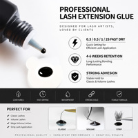 Colle à cils liquide douce, vegan, sans cruauté, sans alcool, imperméable, super forte et longue durée, 10 ml et 5 ml, personnalisable en gros