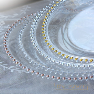 Assiettes de présentation L12 de luxe en gros, 13 pouces, or, noir, argent, en <span class=keywords><strong>plastique</strong></span> <span class=keywords><strong>transparent</strong></span>, pour décoration de table de mariage - Product Image 4