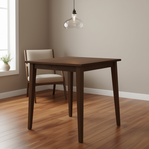 Tavolo da Pranzo Quadrato Groveland con Gambe Stile Shaker, Finitura Noce Anticata, 4 Posti, Arredamento Tradizionale per la Casa - Product Image 2