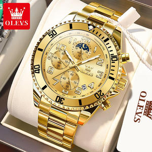   2926 Montre de sport de luxe personnalisée OEM avec logo, phase de lune, mode, étanche, lumineuse, multifonctionnelle, à quartz pour homme - Product Image 2