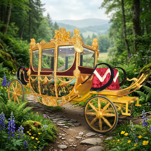 2026 Calèche royale à chevaux pour mariages et visites touristiques, Calèches à chevaux électriques, Chariot électrique, Calèche de tourisme à vendre - Product Image 1