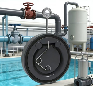 <span class=keywords><strong>Clapet</strong></span> anti-retour à battant en PVC, idéal pour les systèmes de piscine et de traitement de l'eau, résistant à la corrosion, à faible résistance - Product Image 1