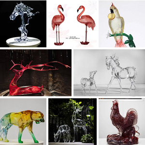 Escultura de Ondas de Resina Transparente de Alta Gama, Arte de Técnica Mixta, Decoración para Galerías y Atrios Corporativos - Product Image 6