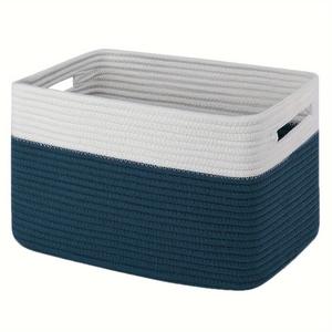 Cestas de Almacenamiento Rectangulares de Tela Tejida 100% Algodón Jianna Modernas, Diseño Plegable, Ecológicas, con Asas para Plantas, Venta al Por Mayor - Product Image 4