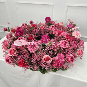 Guirnalda de flores con decoración de flores de paniculata rosa, decoración colgante para el hogar, días festivos, bodas, corona de flores. - Product Image 3