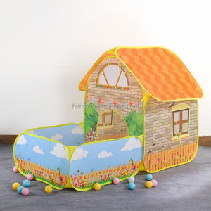 Portable 2 en 1 enfants Playhouse Portable Villa jardin Cottage parc maison jouet <span class=keywords><strong>grand</strong></span> espace jouer tentes avec océan <span class=keywords><strong>piscine</strong></span> à balles - Product Image 1