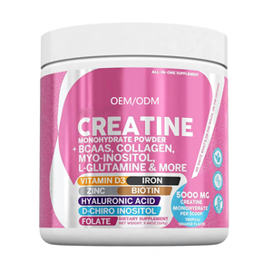 Poudre de créatine pour femmes, livraison directe d'usine OEM, nutrition sportive, contenant du collagène, de la biotine, de l'<span class=keywords><strong>acide</strong></span> hyaluronique et de l'<span class=keywords><strong>acide</strong></span> folique - Product Image 1