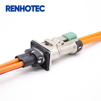 Connecteur de prise HVIL 35A droit en métal pour véhicule électrique haute tension type 36 mm