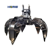 Grappin à ferraille hydraulique robuste personnalisé à 4/5/6 griffes pour excavatrice de 12 à 40 tonnes, idéal pour la démolition et la manipulation de ferraille.