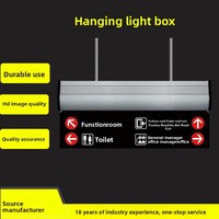 Boîte à lumière LED ultra-mince en alliage d'aluminium à suspendre simple face AF5 pour enseigne publicitaire de centre commercial, de métro et de gare