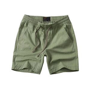 High Quality 100% Cotton Elastic Waist Woven Cargo Print Breathable Quick Dry Loose Casual Men Jogger Shorts for Summer - Product Image 1