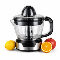 Presse-citron électrique Presse-agrumes 40W 0.7L Presse-agrumes à grenade orange Carafe transparente 2 cônes pour la maison