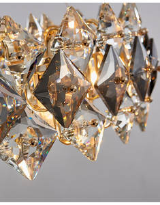 Марокканский Стиль на заказ высококачественная нержавеющая сталь Роскошная гостиная K9 Хрустальная современная светодиодная люстра подвесной светильник - Product Image 6