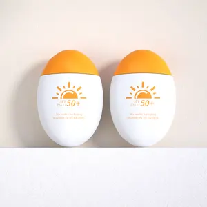 50ml Travel Cream Flat Oval Tube Sunscreen Packaging Bottle For Sunscreen And Face Lotion