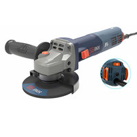 Meuleuse d'angle industrielle sans balais 1700W 5 pouces 125mm avec interrupteur à glissière robuste et protection contre les surcharges, fonction de relance automatique