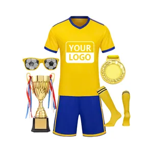 High Quality Custom Men Boys Sports Event Items Football Uniform Medal Cup Sets Football Training Jerseys Kit