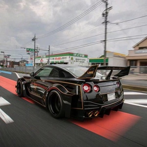 BTC de alta calidad para Nissan GTR R35 2008-Actualizado <span class=keywords><strong>Liber</strong></span> Walk V3 Style Wide Bodykit Parachoques trasero delantero Faldas laterales Capucha para coche-Nuevo - Product Image 5