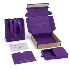 Boîte à bijoux avec logo imprimé, emballage de bijoux, pochette et boîte à bijoux à tiroir coulissant - Product Image 2