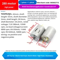 Kit de moteur CC à couple élevé 280/370/R300C pour l'éducation STEM et les projets d'art cinétique - Ensemble de moteurs multi-tension 3V-12V pour micro