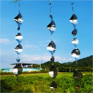 3D Droplet Bird Scare <b>Discs</b> <b>Metal</b> Bird Reflectors Shiny Wind Spinners for Outdoor Garden Decor Reflective Bird Devices Deterrent - Product Image 4