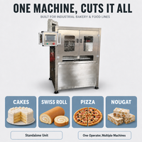 Machine de découpe de pain et de gâteaux électrique multifonctionnelle ultrasonique personnalisable Wanli avec boîte de vitesses et composants de découpe légers