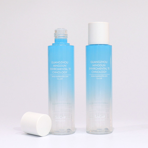 ขวดพลาสติกสีฟ้าสำหรับเครื่องสำอาง 150 มล. บรรจุภัณฑ์ทรงกลม รับผลิตแบบ OEM ODM บรรจุภัณฑ์สำหรับสเปรย์เพิ่มความชุ่มชื้น - Product Image 3
