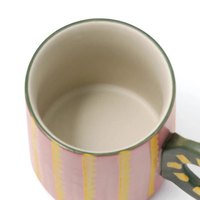 Nouvelle collection d'été de Chine continentale : Tasses en céramique style nordique peintes à la main, colorées, à motifs ondulés et rayures, pour la rentrée scolaire