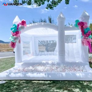 Bianco moderno di lusso del bambino buttafuori del bambino bianco casa di rimbalzo con scivolo Soft <span class=keywords><strong>Play</strong></span> Ball Pit gonfiabile castello gonfiabile per i bambini - Product Image 1