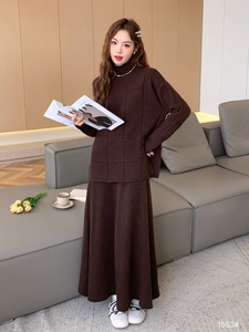 Elegante maglione da donna <span class=keywords><strong>vestito</strong></span> lavorato a maglia <span class=keywords><strong>vestito</strong></span> corto <span class=keywords><strong>tuta</strong></span> da ginnastica abito due pezzi alla moda abbigliamento e <span class=keywords><strong>vestito</strong></span> da donna - Product Image 5