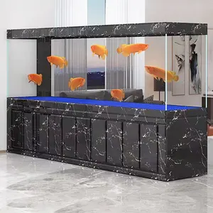 Aquarium en verre super blanc Aquarium grand salon aquarium vivant Réservoirs de poissons marins Ferme Aquaculture nouveau