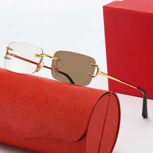 Nouvelles lunettes de soleil polarisées sans monture UV400 à changement de couleur intelligent pour hommes et femmes, style européen et américain, vente transfrontalière - Product Image 4