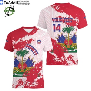 Tenue de football respirante personnalisée, uniforme de football haïtien, t-shirt de football, ensembles d'uniformes de football, maillots de football sublimés Haïti - Product Image 4