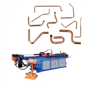 Integrated Air conditioner copper tube decoiling straightening cutting drilling punching bending end forming spinning machine