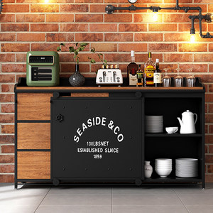 Aparador de Estilo Americano para Entrada, Mueble de Almacenamiento de Hierro de Estilo Industrial Vintage, Estación de Preparación y Barra de Café/Té - Product Image 5